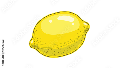 A vibrant and zesty yellow lemon illustration, capturing the essence of fresh citrus fruit with its textured rind and bright appearance, perfect for culinary and design projects