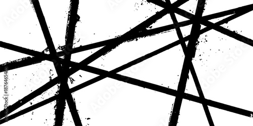 Black and white grunge background featuring a winter nature illustration with ink silhouettes of snow covered tree branches against a vector sky design