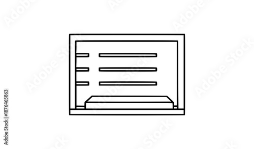Minimal showroom outline icon editable stroke vector for business and interior diagrams