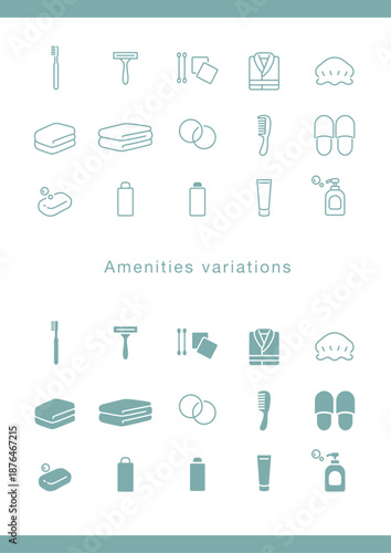 ホテル・旅館向け アメニティピクトグラムセット