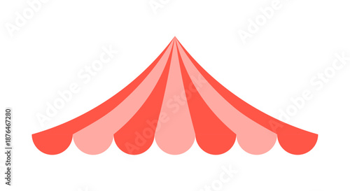 赤系のマルシェテントの屋根の素材