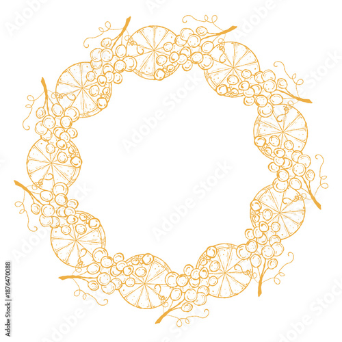 Cheese and grape wreath, charcuterie frame. Grape and cheese circle. Cheese grape wreath, menu border