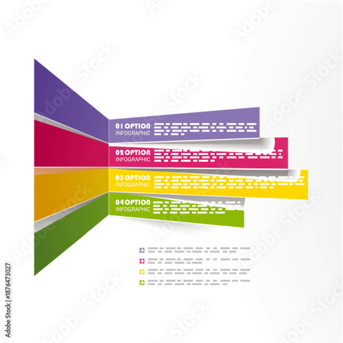Directional Banner Infographic for Information Flow