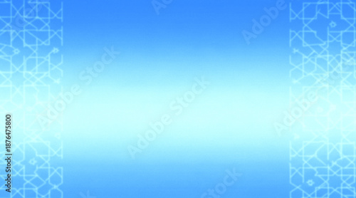 Blue gradient background with geometric pattern