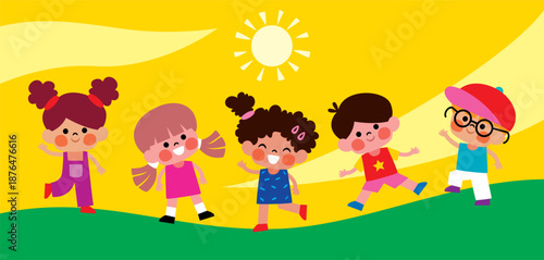 Cartoon Drawing Of Little Kids                                    