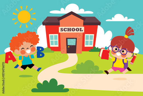 Cartoon Drawing Of Little Kids                                    