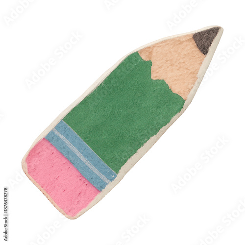 PNG Colorful textured pencil illustration.