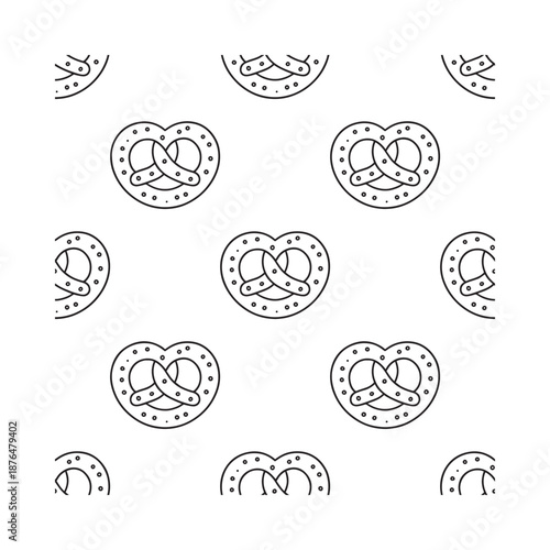 a collection of illustrated pretzels in various orientations and states