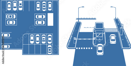 three men riding a tandem bicycle in silhouette on transparent background