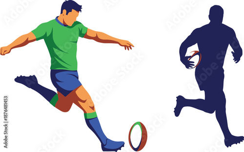 Medical professional in blue scrubs with stethoscope and silhouette on transparent background