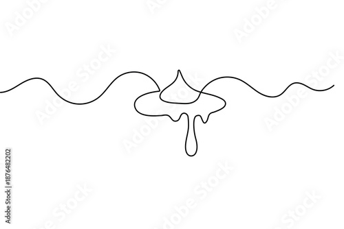 Minimalist chocolate bar sketch in one line art style isolated on white background vector design