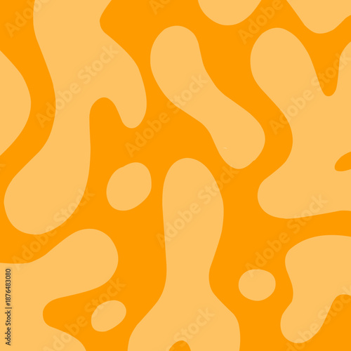 Abstract background with orange flames. Lava slime blob. melted cheese slime blob wallpaper seamless
