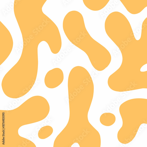 Abstract background with orange flames. Lava slime blob. melted cheese slime blob wallpaper seamless