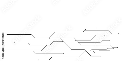 Vectors Abstract connecting lines and dots. Social networking, network connection and global communication technology background