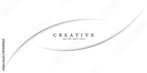 White curve line background pink vector overlap paper layer with space for text and message design