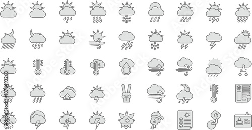 A collection of 40 unique cartoon character illustrations in various poses and outfits