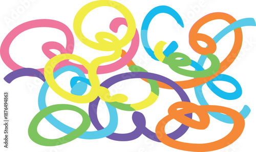 Vibrant intertwined loops in a playful array