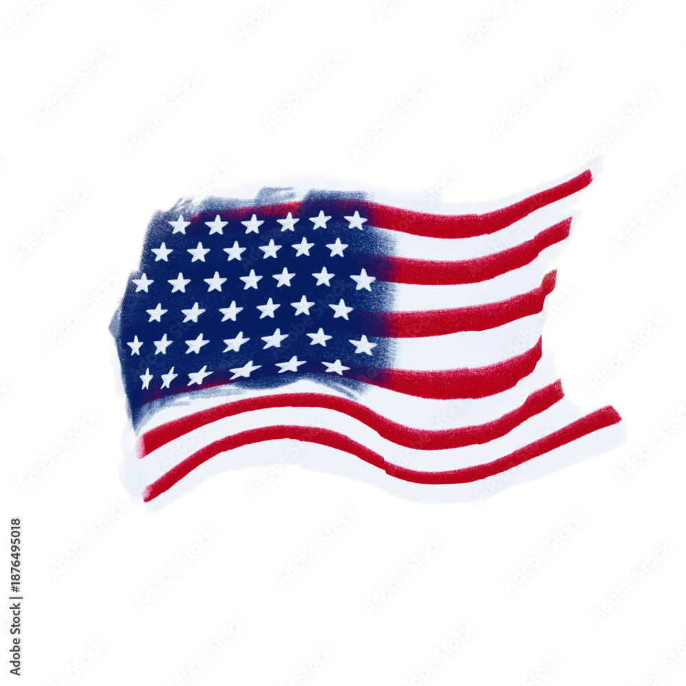Obraz premium flag of usa, national symbol, 250-th, anniversary, happy birthday America, US 
