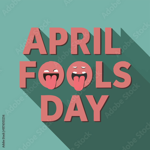 A colorful illustration celebrating April Fools' Day with vibrant text and party decorations