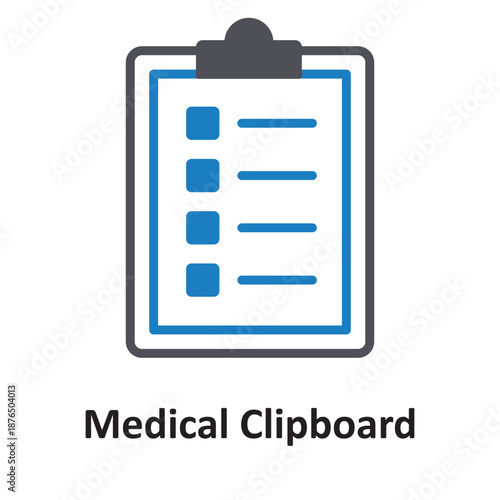 Medical Clipboard Vector Icon which can easily modify or edit