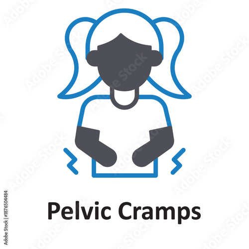 Pelvic Cramps Vector Icon which can easily modify or edit