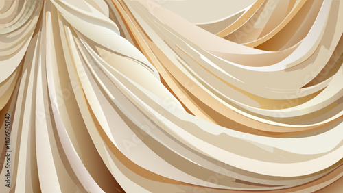 Layered Chiffon Drapes in Ivory to Champagne Gradients - AI-generated illustration