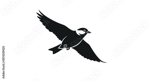 Silhouette of Flying Drone at Night with LED Lights Against Dark Sky for Aerial Photography