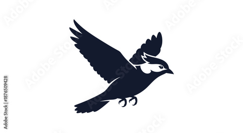 Mythical Phoenix Bird Rising from Flames in Dark Night Sky with Dramatic Lighting