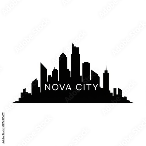 Modern cityscape with sleek skyscrapers in Nova City