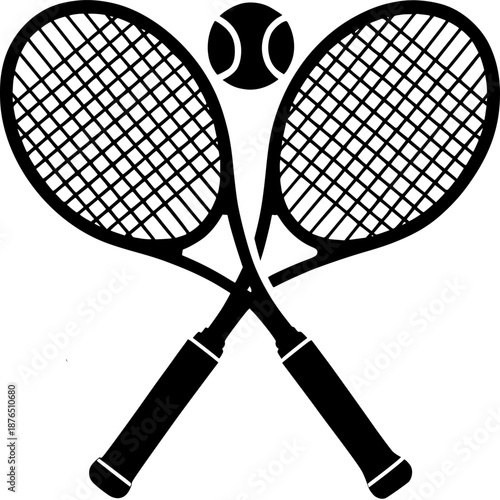 tennis racket and ball