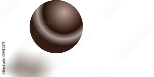 chocolate ball isolated on a white background