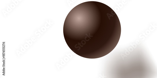 chocolate ball isolated on a white background