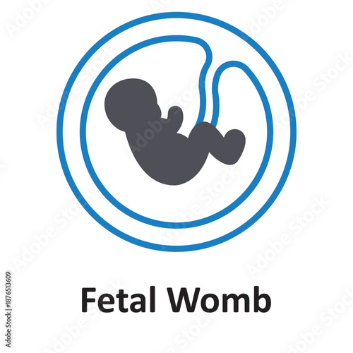 Fetal Womb Vector Icon which can easily modify or edit
