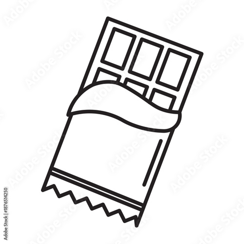 Chocolate Bar Vector Line icon Design