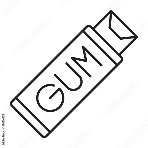 Chewing Gum Vector Line icon Design