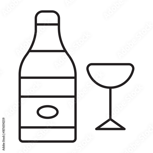 Alcohol Vector Line icon Design