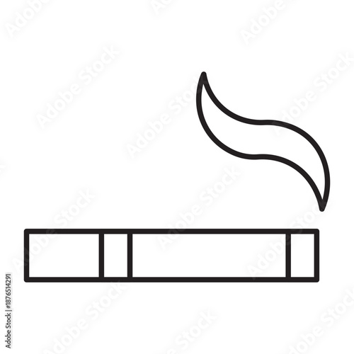 Cigarette Vector Line icon Design