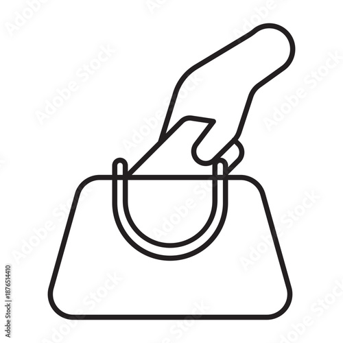 Foto Kleptomania Vector Line icon Design