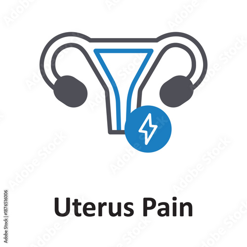 Uterus Pain Vector Icon which can easily modify or edit