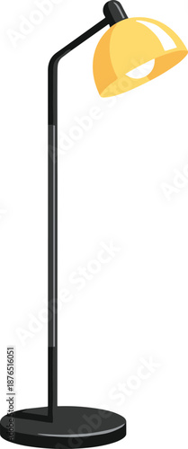 Modern floor lamps icon. Desk light, pendant hanging fixture, and table lamp for interior design. Vector illustrations of modern and retro home lighting fixture, including desk and table lamp.