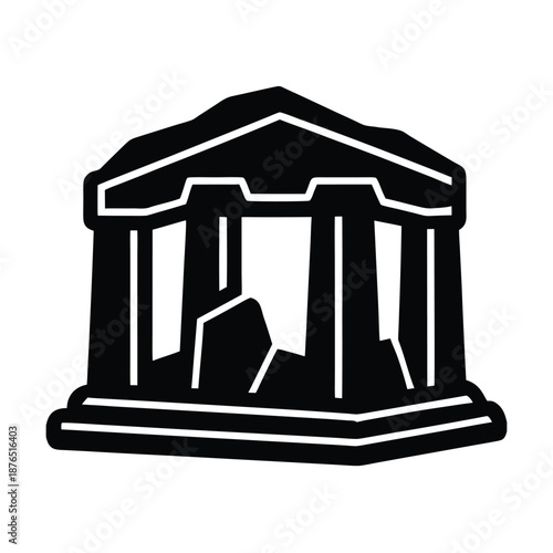Stone Structure Ruins Outline Icon
