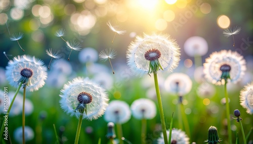 Calm Abstract Meadow Dandelion Background © Jeanny