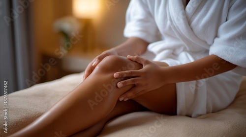 Wallpaper Mural LPG massage against cellulite treatment on legs, modern aesthetic procedure stimulating connective tissue, enhancing firmness, skin elasticity, and body shaping results. cinematic color correction, Torontodigital.ca