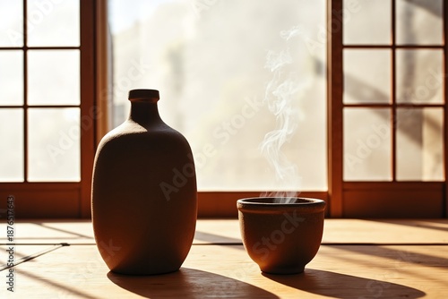 Dawn over Sake Set
