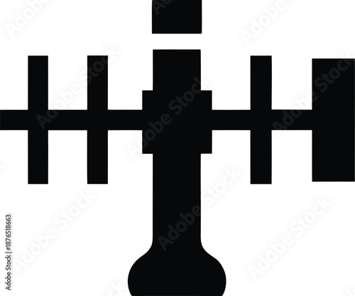 bracewell probe with antenna array silhouette illustration on transparent background