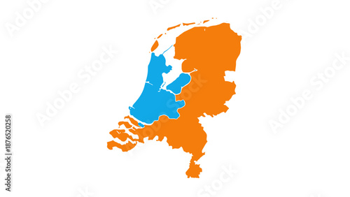 Netherlands map with highlighted region