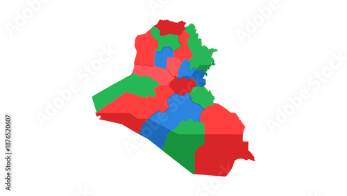 iraq map colored regions