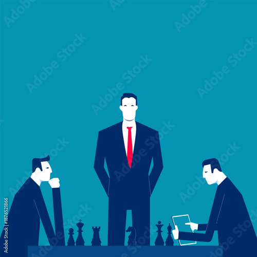 Strategy. Strategic planning of business. Vector illustration style