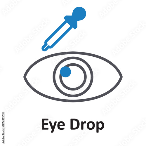 Eye Drop Vector Icon which can easily modify or edit