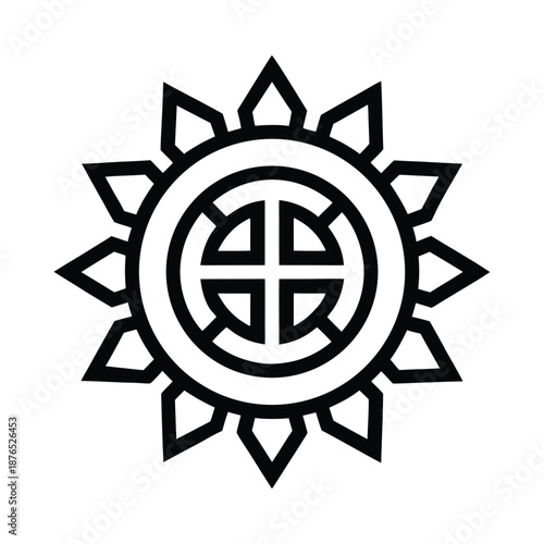Ancient Sun Wheel Symbol
